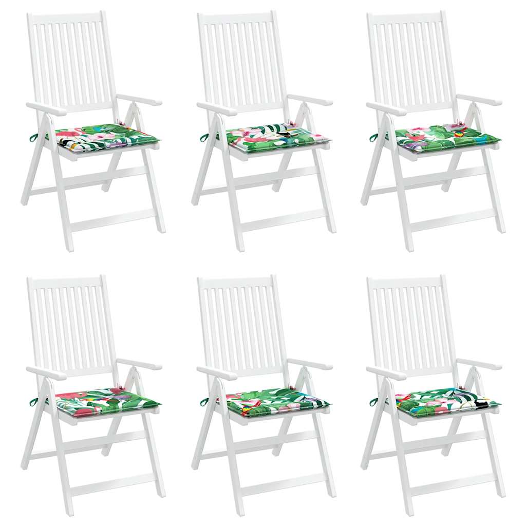 vidaXL Μαξιλάρια Καρέκλας 6 τεμ. Πολύχρωμα 40x40x4 εκ. Υφασμάτινα