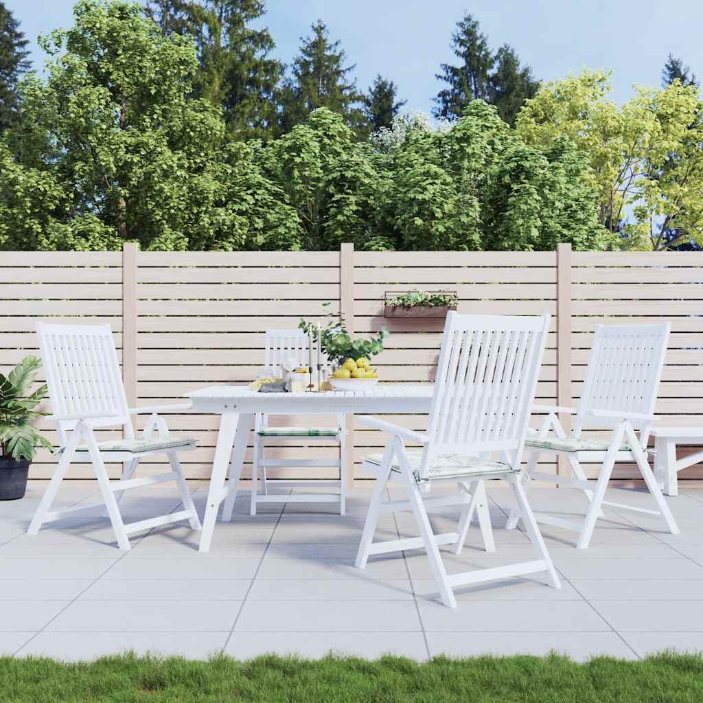vidaXL Μαξιλάρια Καρέκλας 4 τεμ. Σχέδιο Φύλλων 40x40x3 εκ. Υφασμάτινα