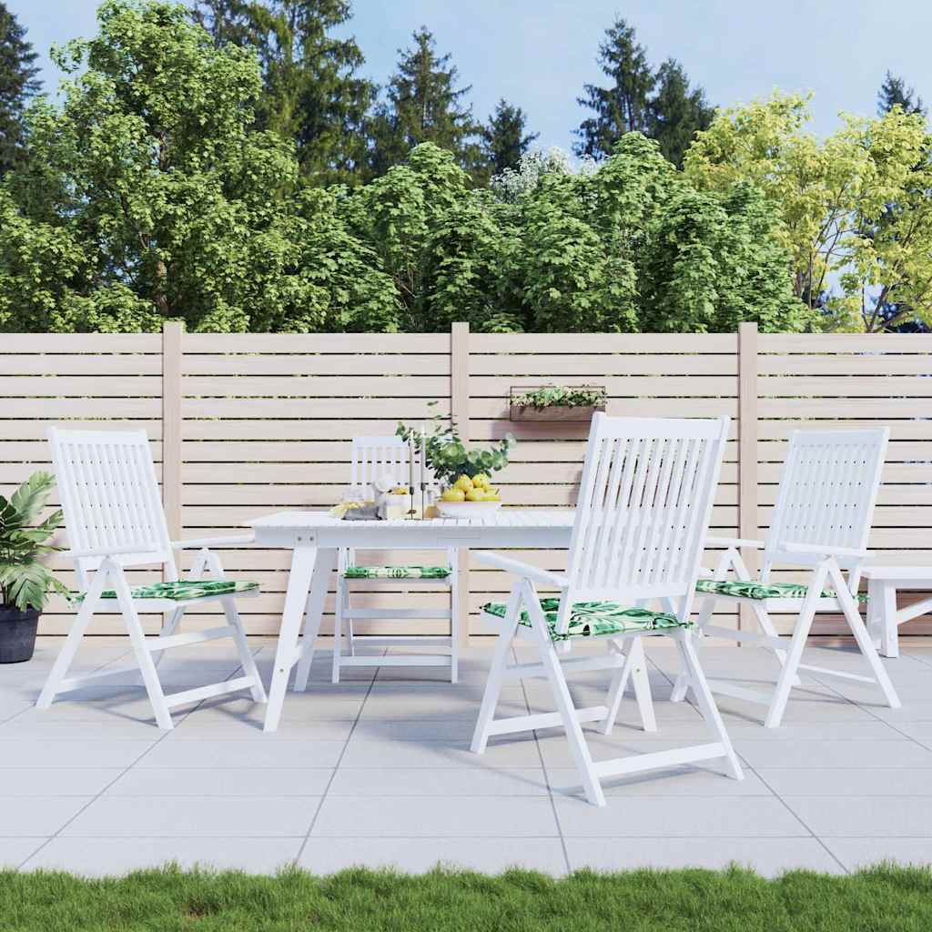vidaXL Μαξιλάρια για καρέκλες 4 pcs Σχέδιο Φύλλου 50 x 50 x 4 cm