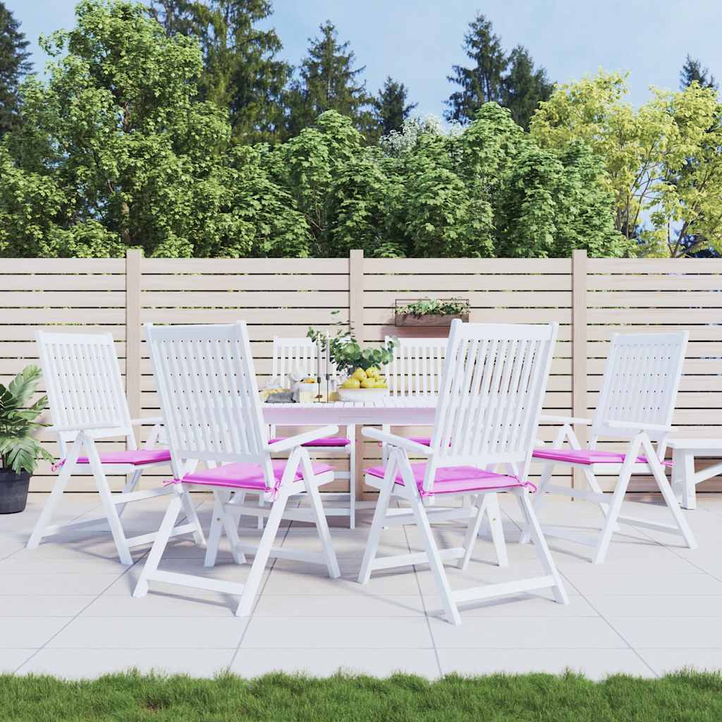 vidaXL Μαξιλάρια Καρέκλας Κήπου 6 τεμ. Ροζ 50x50x4 εκ. Υφασμάτινα