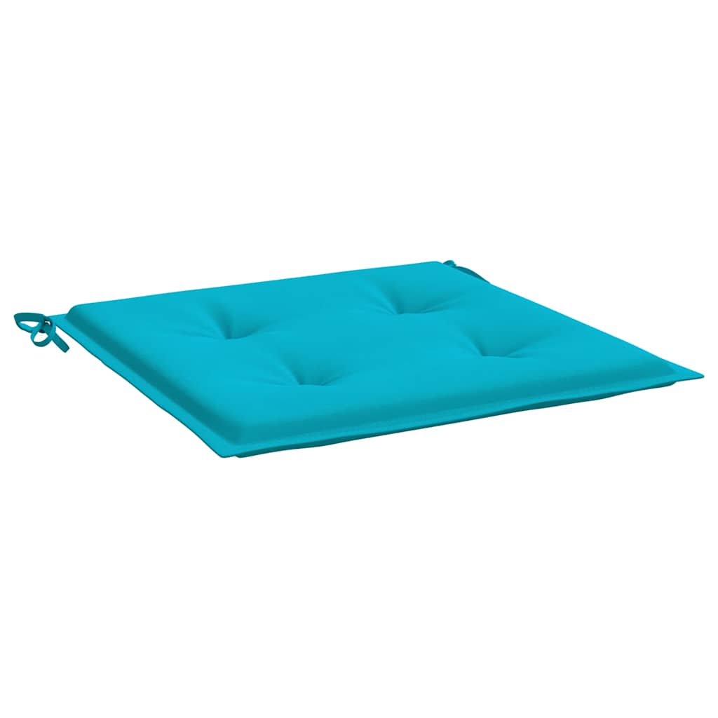 vidaXL Μαξιλάρια Καρέκλας Κήπου 2 τεμ. Τιρκουάζ 50x50x4 εκ. Υφασμάτινα