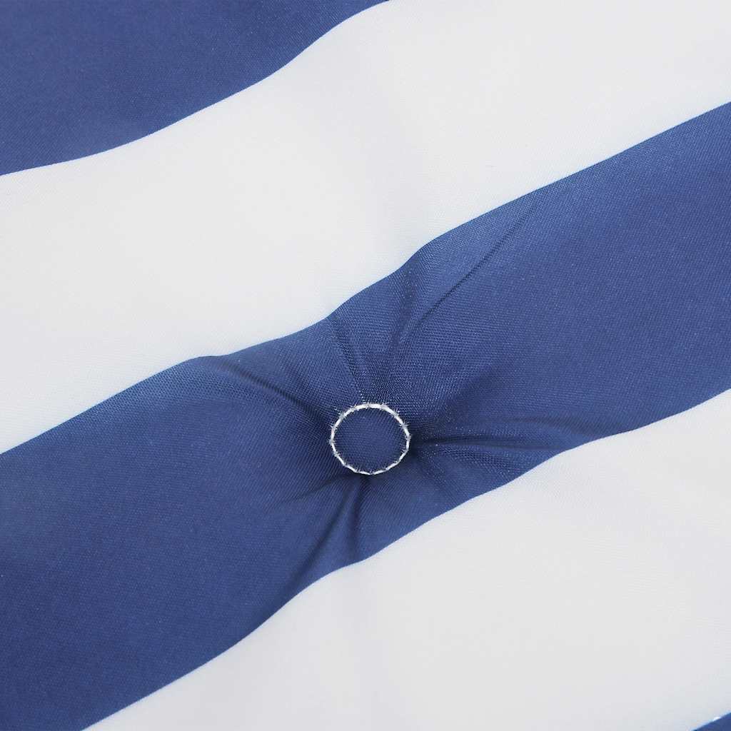 vidaXL Μαξιλάρι Πάγκου Κήπου Μπλε&Λευκό Ριγέ 120x50x4 εκ.Ύφασμα Oxford