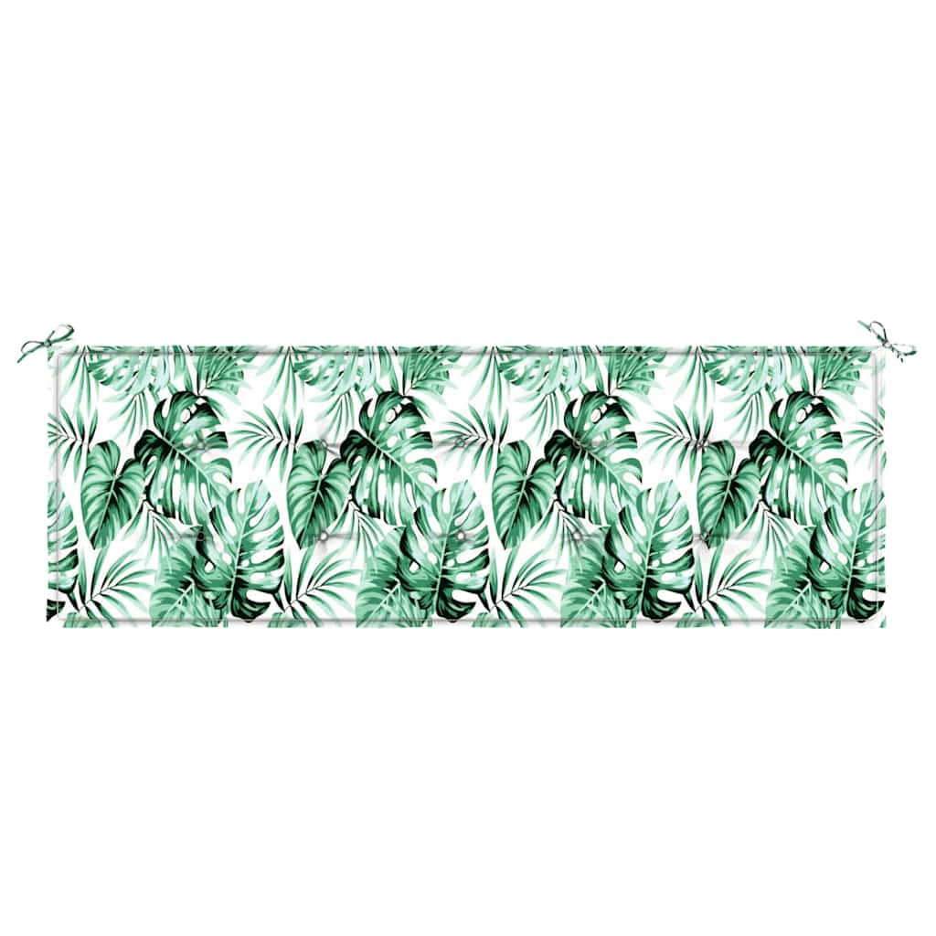 vidaXL Μαξιλάρι Πάγκου Κήπου - Σχέδιο Φύλλου, 150x50x4 εκ, Φτιαγμένο από Ύφασμα Οξφόρδης