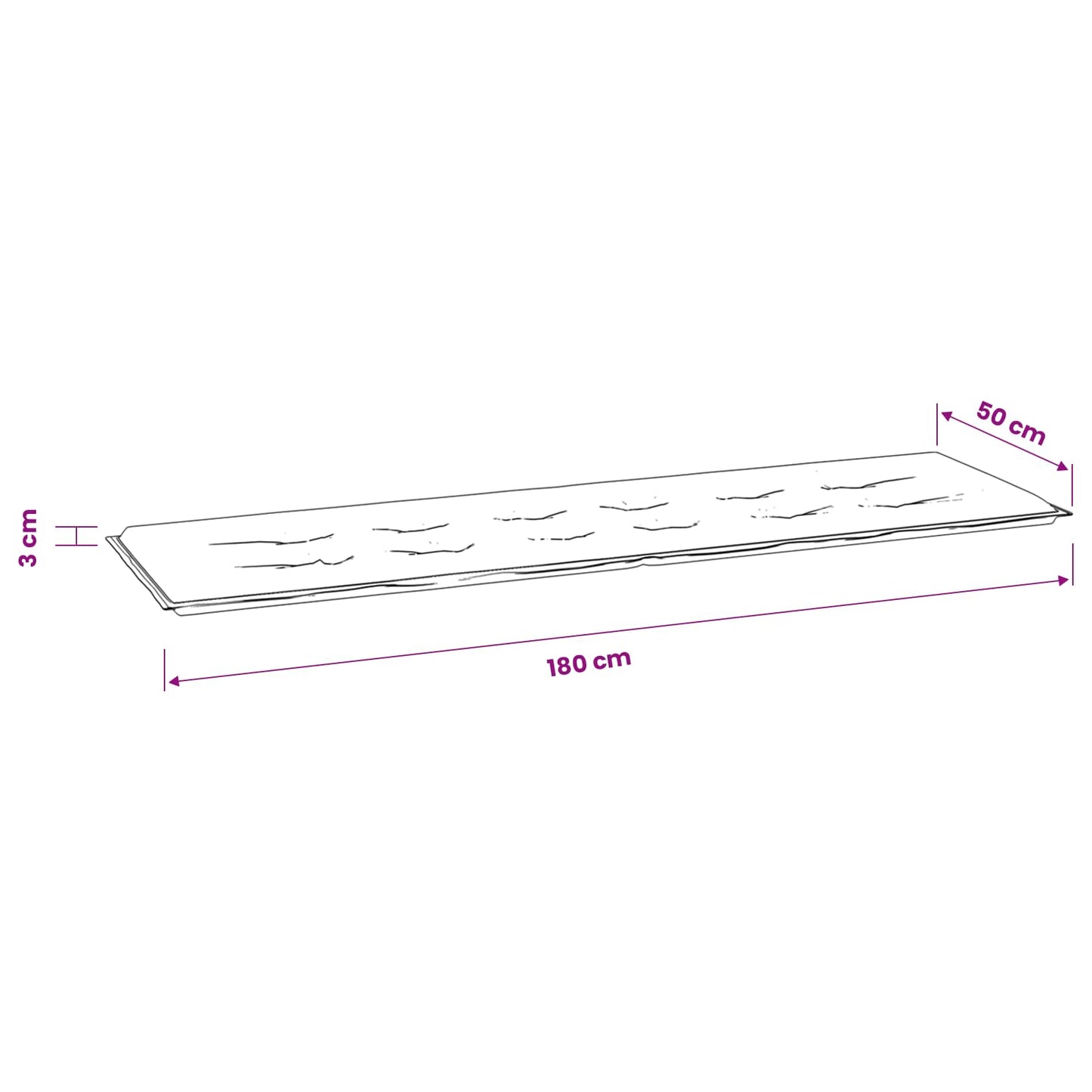 vidaXL Μαξιλάρι Παγκάκι Κήπου Πράσινο 180 x 50 x 4 cm Ύφασμα Oxford