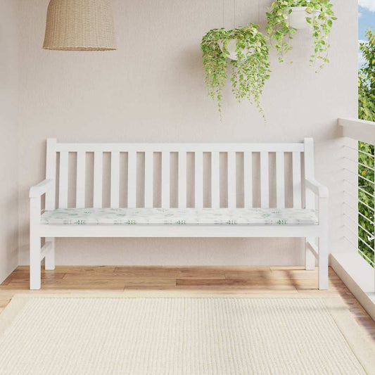 vidaXL Μαξιλάρι Κήπου με Σχέδιο Φύλλων - 180x50x4 εκ, Φτιαγμένο από Ύφασμα Όξφόρδης