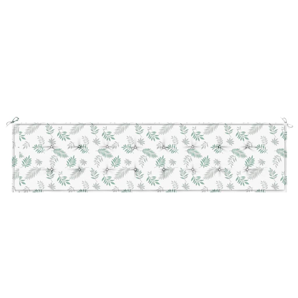 vidaXL Μαξιλάρι Πάγκου Κήπου Σχέδιο Φύλλων 200x50x4 εκ. Υφασμάτινο