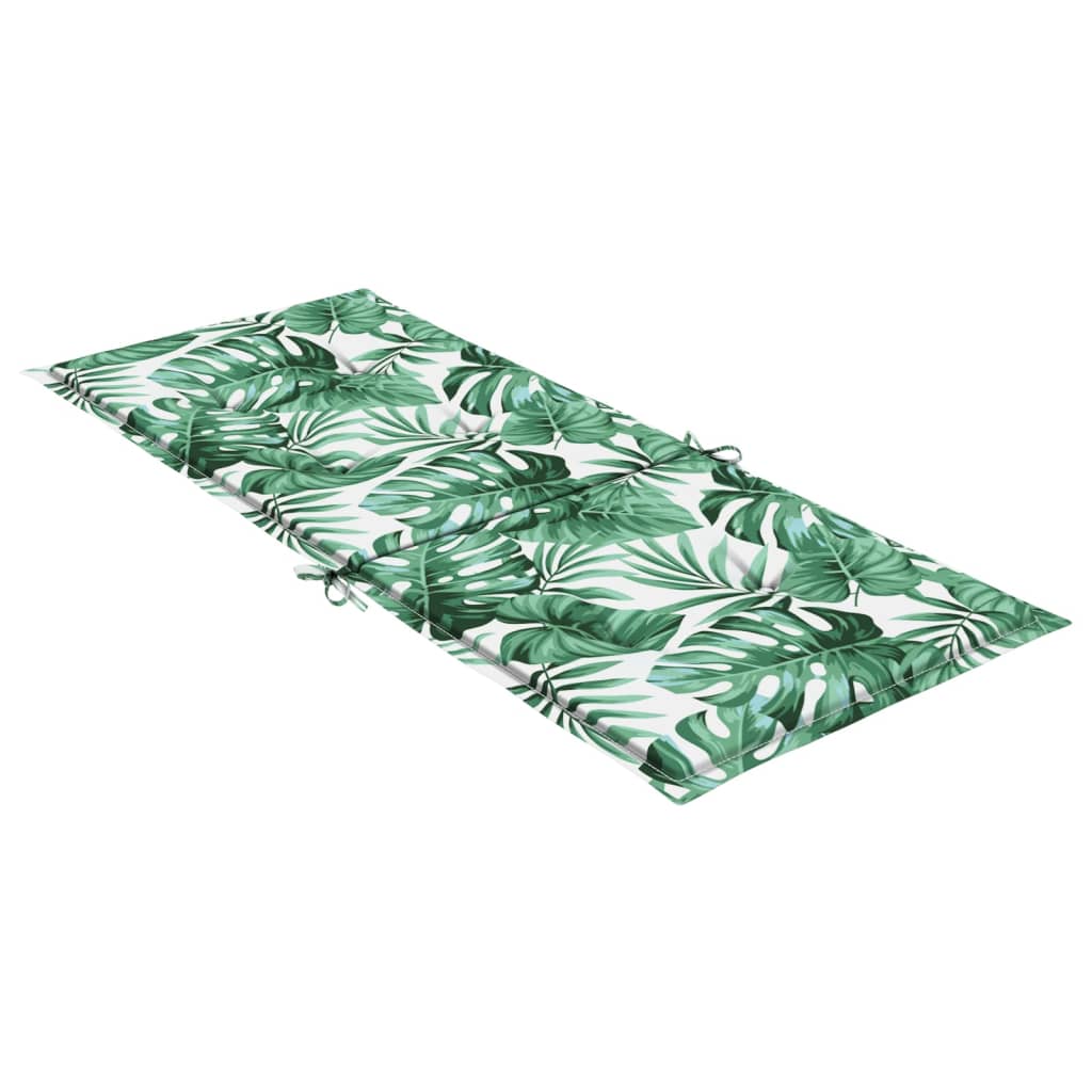 vidaXL Μαξιλάρια Καρέκλας με Ψηλή Πλάτη 4 τεμ Σχέδιο Φύλλων Υφασμάτινα