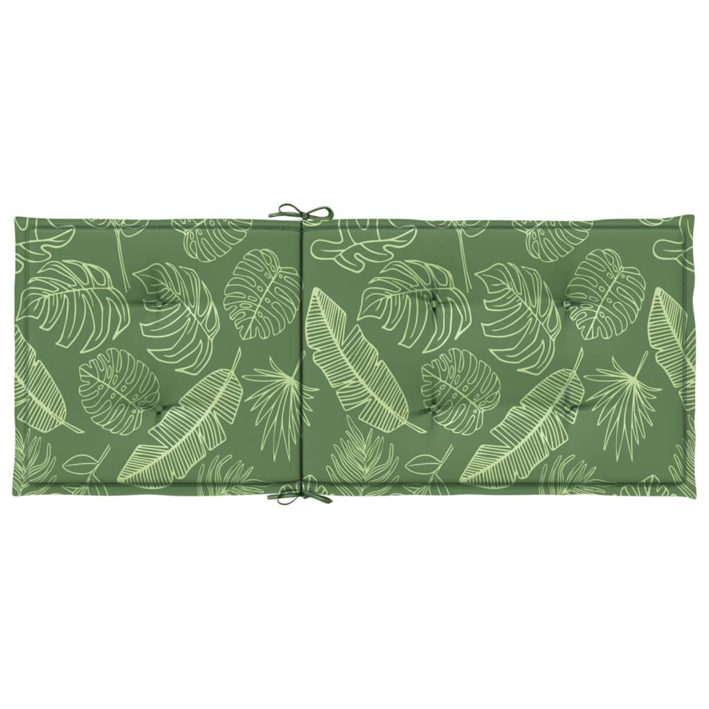 vidaXL Μαξιλάρια Καρέκλας με Ψηλή Πλάτη 2 τεμ Σχέδιο Φύλλων Υφασμάτινα