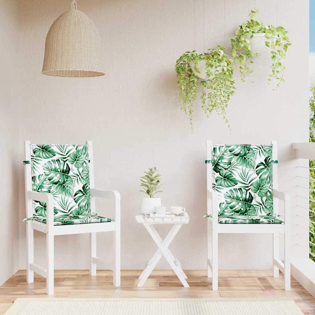 vidaXL Μαξιλάρια για καρέκλες Άλλο 2 pcs Μοτίβο φύλλων 100 x 50 x 3 cm