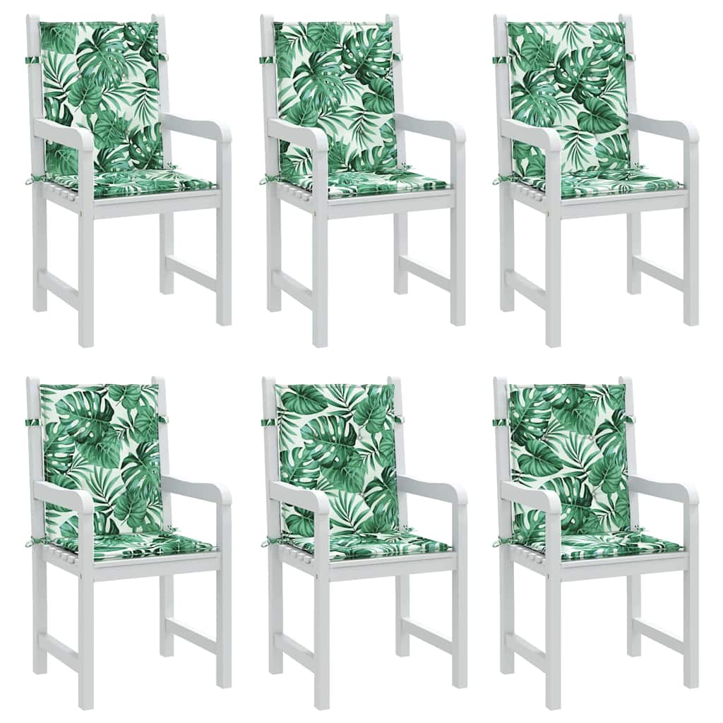 vidaXL Μαξιλάρια για καρέκλες Άλλο 6 pcs Μοτίβο φύλλων 100 x 50 x 3 cm