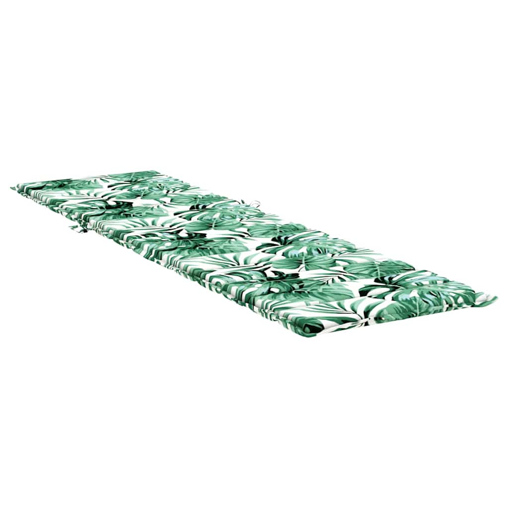 vidaXL Μαξιλάρι Ξαπλώστρας Ήλιου Floral Πράσινο 200 x 70 x 4 εκ.