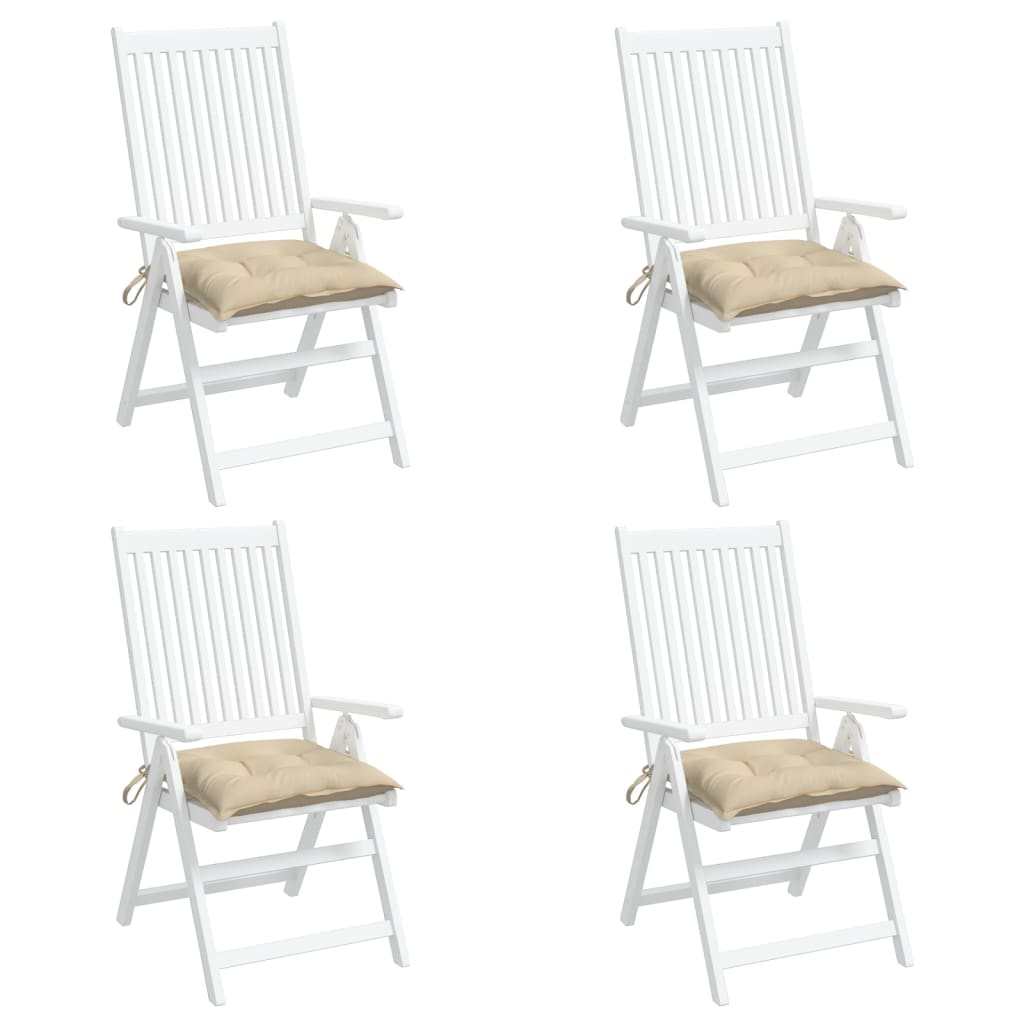 vidaXL Μαξιλάρια Παλέτας Κήπου 4 τεμ. Μπεζ 50x50x7 εκ. Oxford Ύφασμα