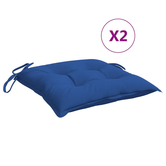 vidaXL Μαξιλάρια Παλέτας Κήπου 2 τεμ. Μπλε 50x50x7 εκ. Oxford Ύφασμα
