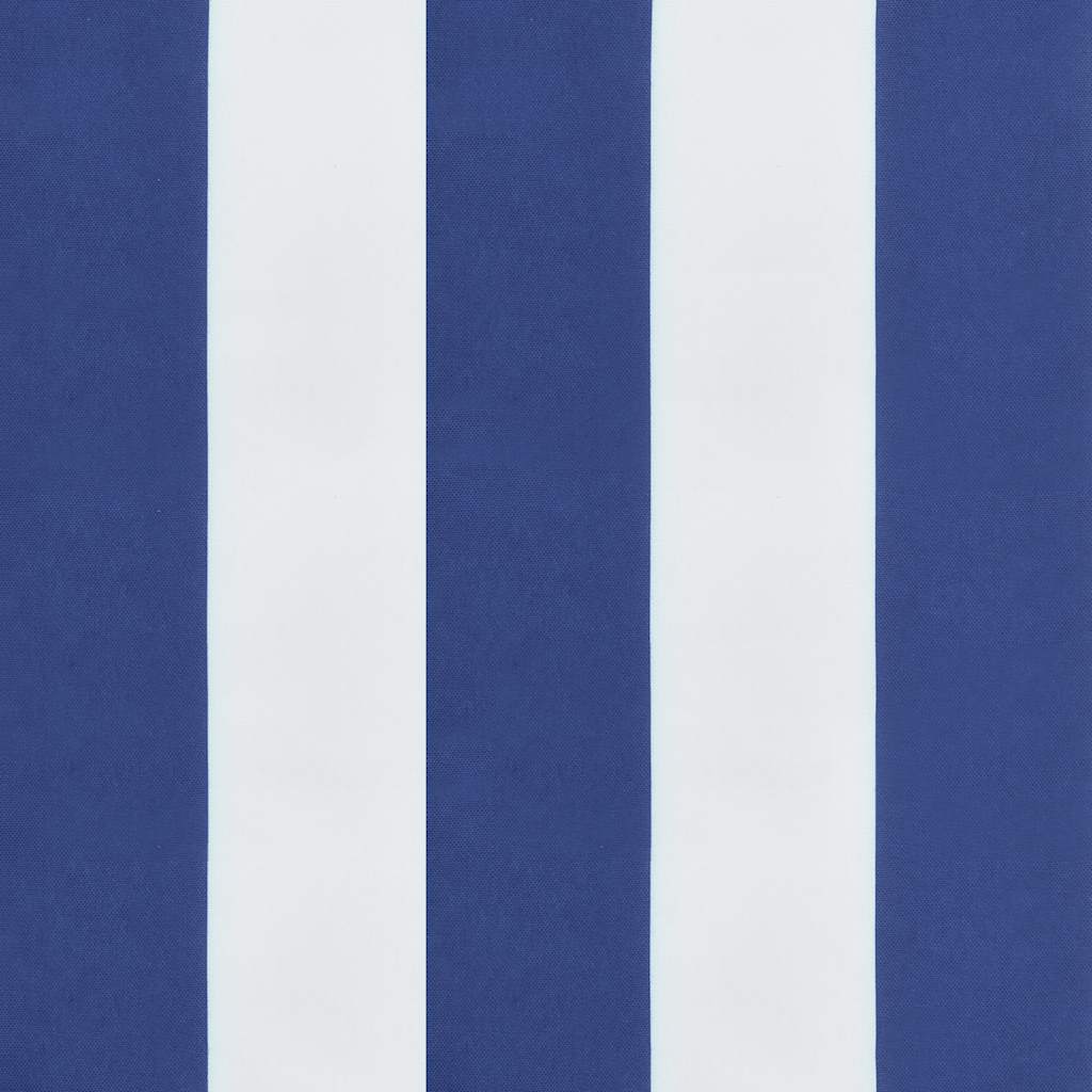 vidaXL Μαξιλάρια Πάγκου 2 τεμ. Μπλε & Λευκό Ριγέ 150x50x7εκ Υφασμάτινα