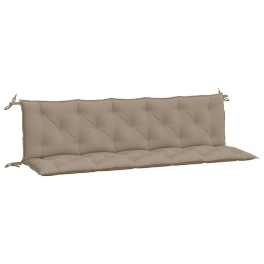 vidaXL Μαξιλάρια Πάγκου Κήπου 2 τεμ. Taupe 180x50x7cm Ύφασμα Oxford