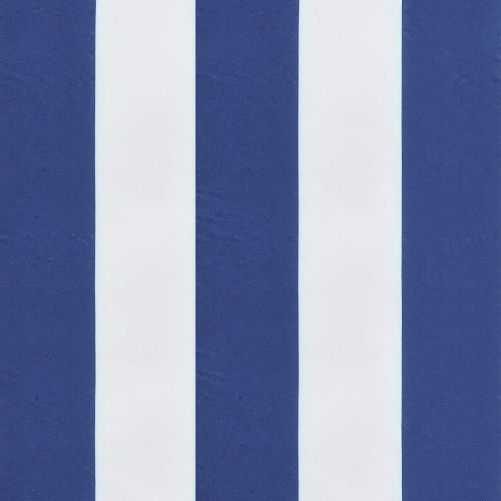 vidaXL Μαξιλάρια Πάγκου Κήπου 2 τμχ Μπλε & Λευκό Ριγέ Ύφασμα Oxford