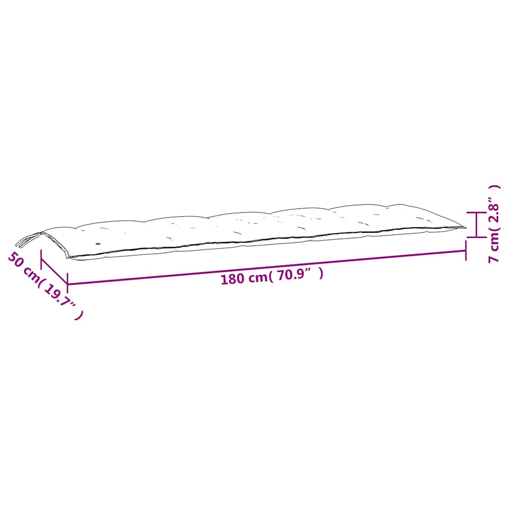 vidaXL Μαξιλάρια Πάγκου Κήπου 2 τεμ. Πολύχρωμα από Ύφασμα Oxford
