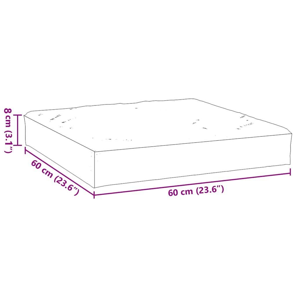 vidaXL Μαξιλάρια Παλέτας Μπεζ 60 x 60 x 8 εκ. από Ύφασμα Oxford