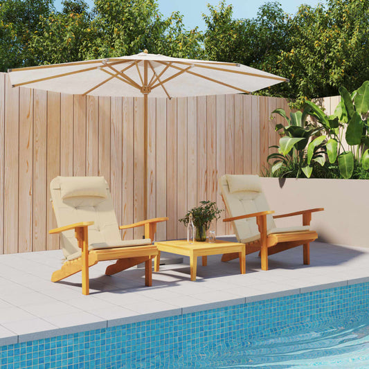 vidaXL Μαξιλάρια Καρέκλας Adirondack 2 τεμ. Μπεζ από Ύφασμα Oxford