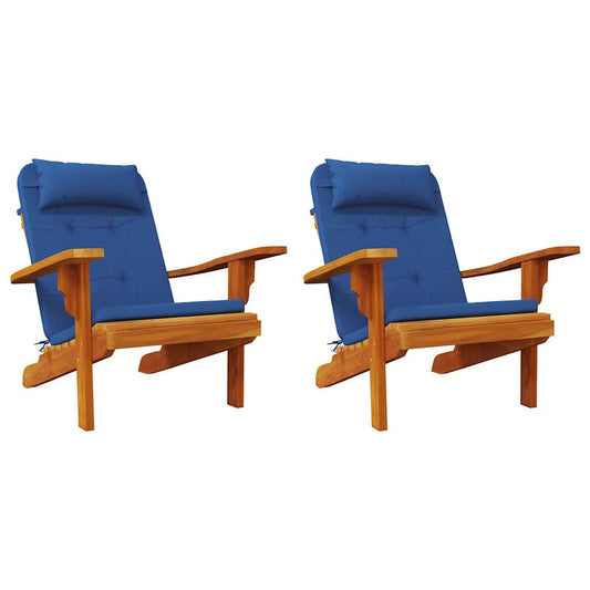 vidaXL Μαξιλάρι Καρέκλας 2 pcs Μπλε 58 x 77 x 4.5 εκ Ύφασμα Oxford
