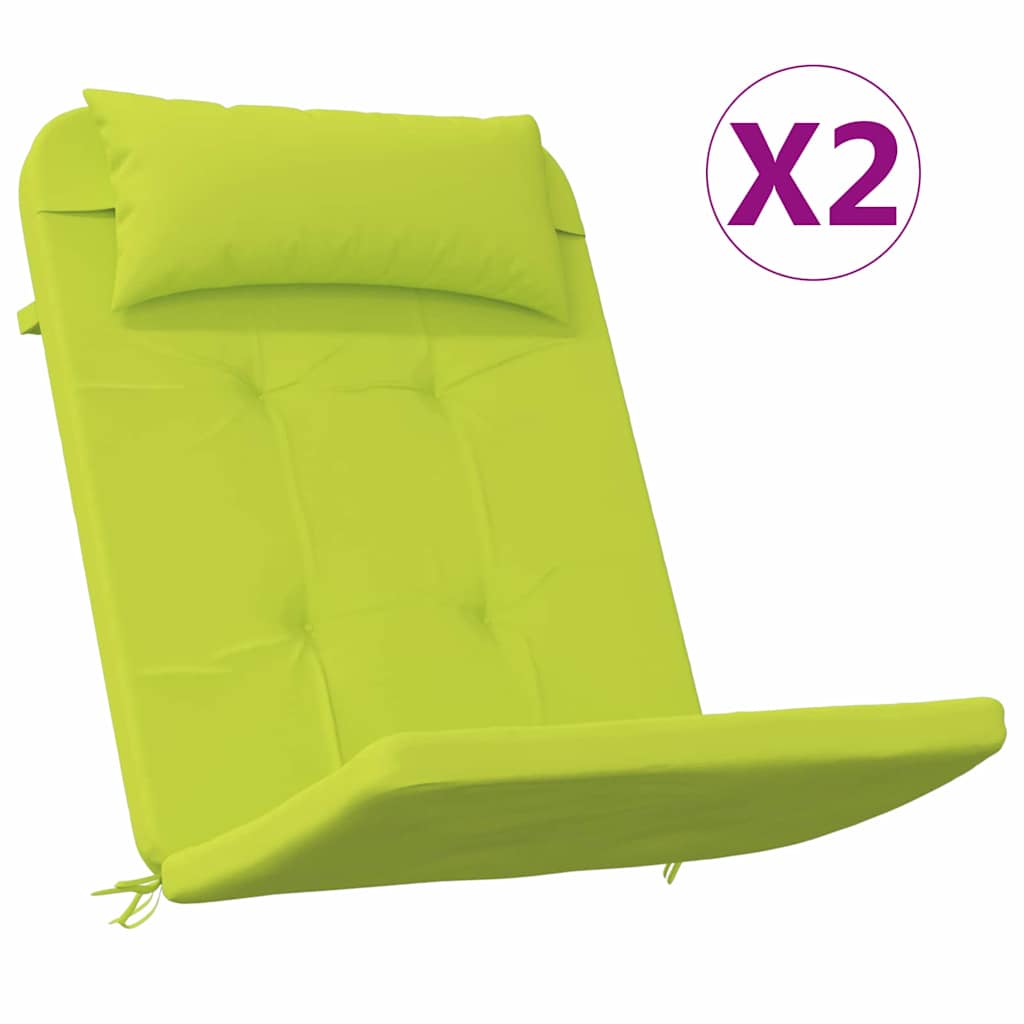 vidaXL Μαξιλάρι Καρέκλας 2 pcs Ανοιχτό πράσινο 58 x 77 x 4.5 εκ