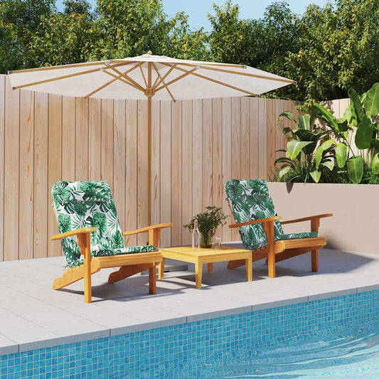 vidaXL Μαξιλάρι Καρέκλας 2 pcs Πράσινο 58 x 77 x 4.5 εκ Ύφασμα Oxford