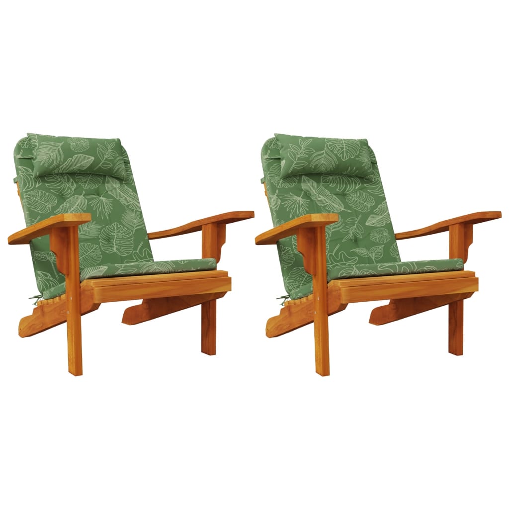 vidaXL Μαξιλάρια Καρέκλας Adirondack 2 τεμ. Σχ. Φύλλα Ύφασμα Oxford