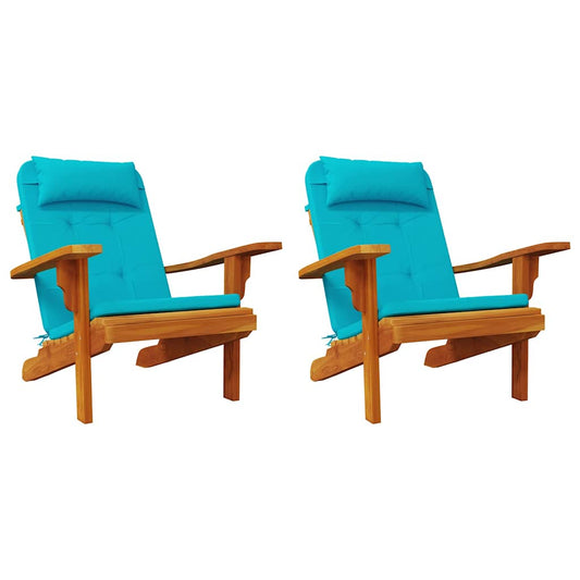 vidaXL Μαξιλάρι Καρέκλας 2 pcs Τιρκουάζ 58 x 77 x 4.5 εκ Ύφασμα Oxford