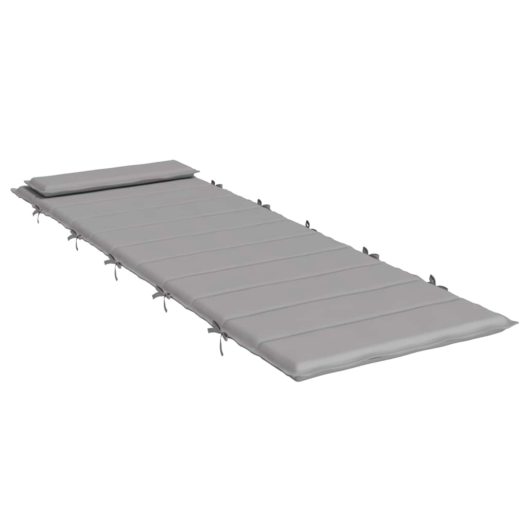 vidaXL Μαξιλάρι Ξαπλώστρας Γκρι 180x60x4 εκ. από Ύφασμα Oxford