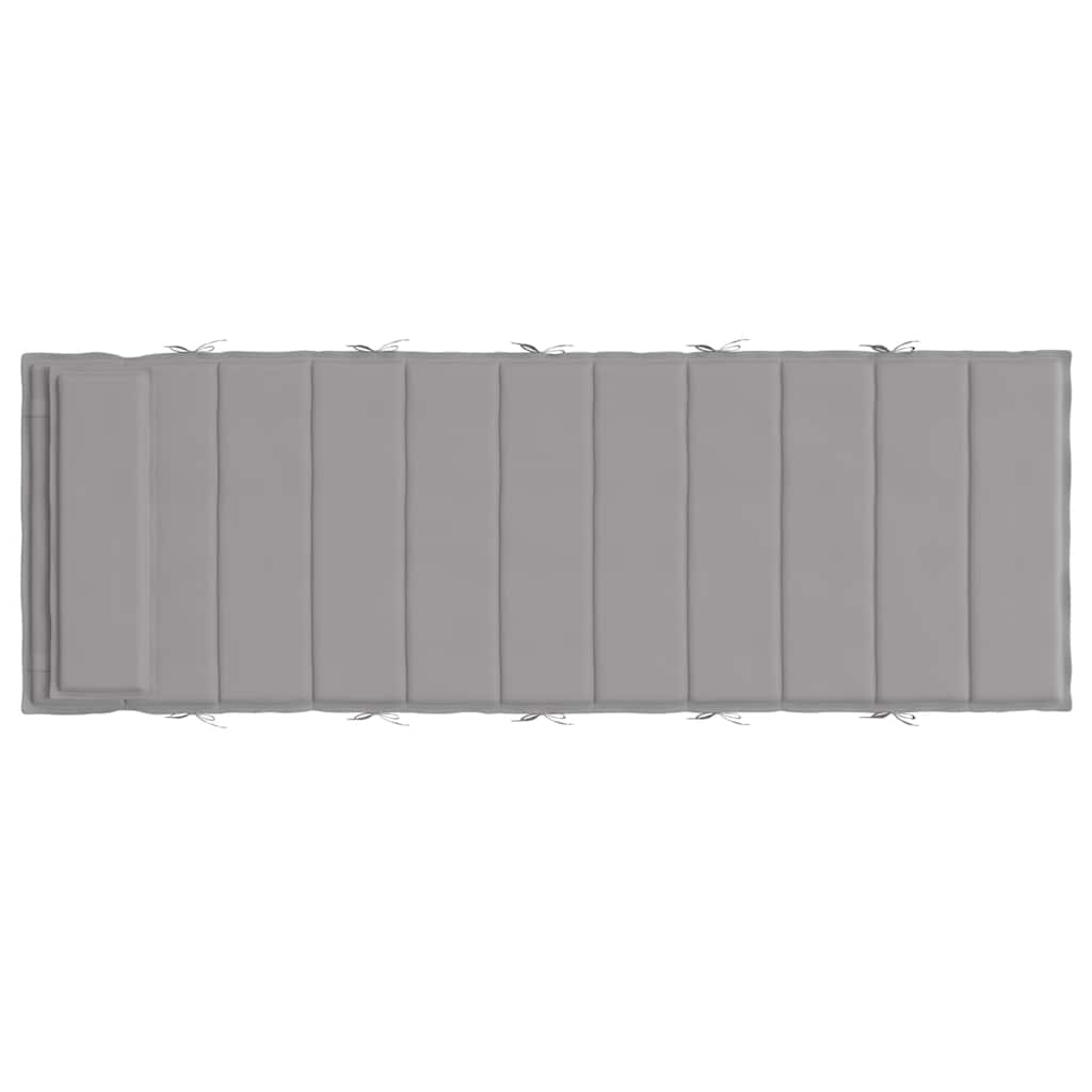 vidaXL Μαξιλάρι Ξαπλώστρας Γκρι 180x60x4 εκ. από Ύφασμα Oxford