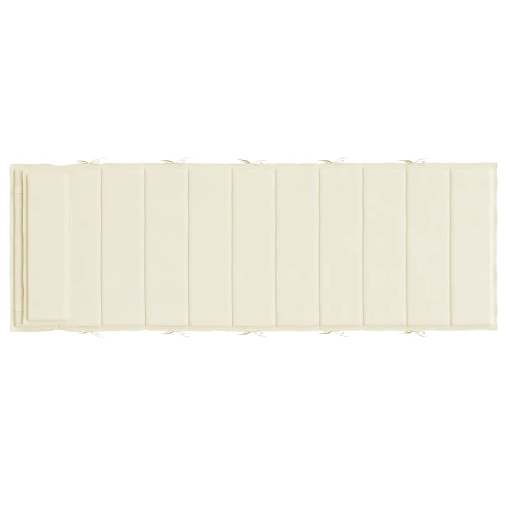 vidaXL Μαξιλάρι Ξαπλώστρας Κρεμ 180x60x4 εκ. από Ύφασμα Oxford