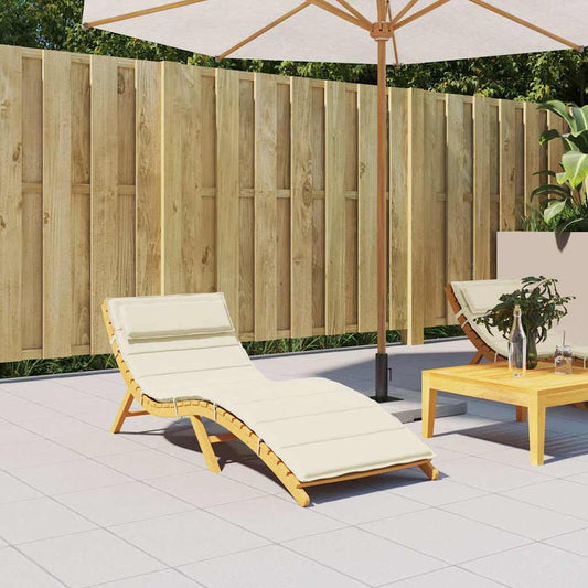 vidaXL Μαξιλάρι Ξαπλώστρας Κρεμ 180x60x4 εκ. από Ύφασμα Oxford