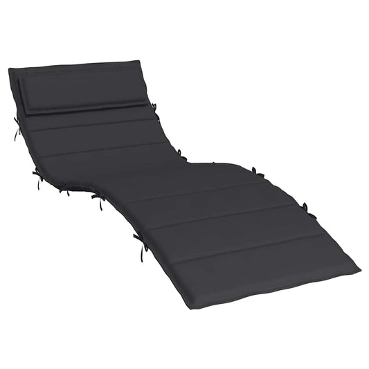 vidaXL Μαξιλάρι Ξαπλώστρας Μαύρο 180x60x4 εκ. από Ύφασμα Oxford