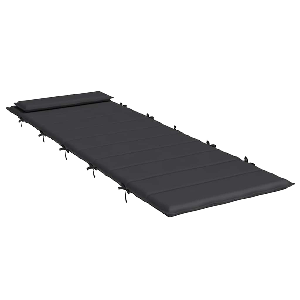 vidaXL Μαξιλάρι Ξαπλώστρας Μαύρο 180x60x4 εκ. από Ύφασμα Oxford