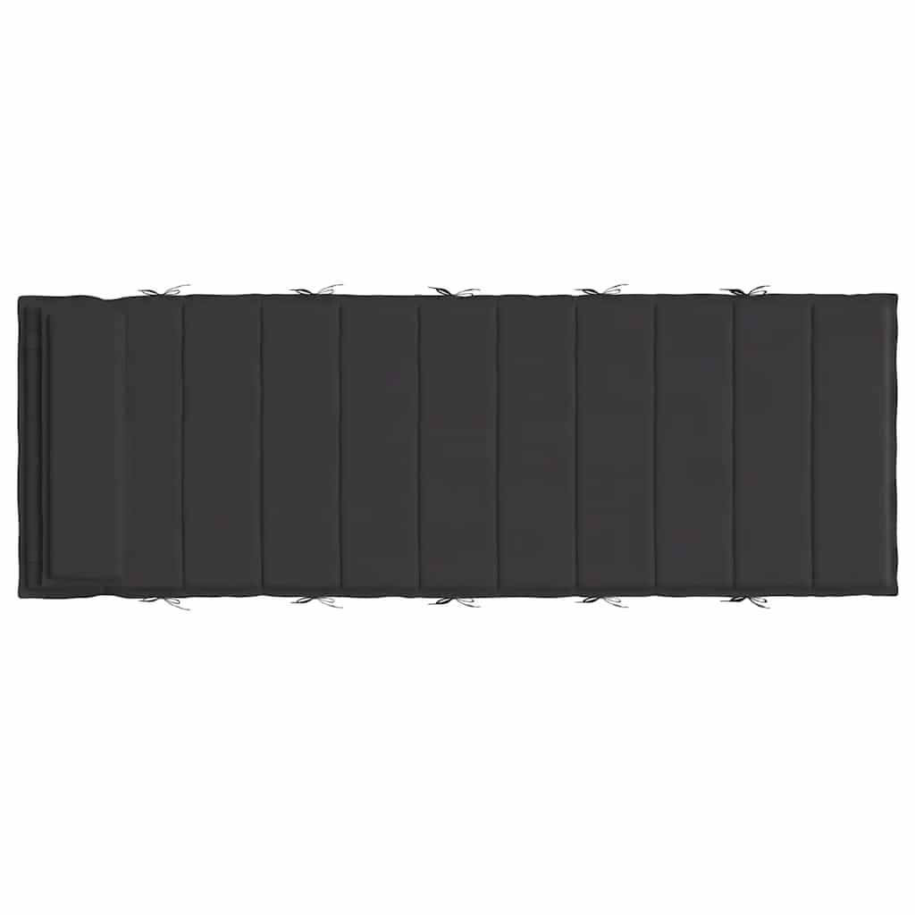 vidaXL Μαξιλάρι Ξαπλώστρας Μαύρο 180x60x4 εκ. από Ύφασμα Oxford