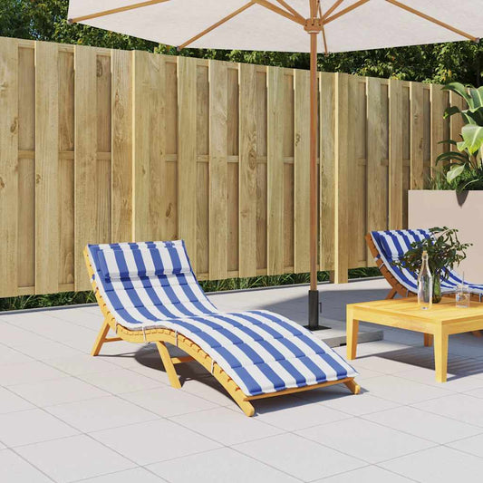 vidaXL Μαξιλάρι Ξαπλώστρας Μπλε&Λευκό Ριγέ 180x60x4 εκ. Ύφασμα Oxford