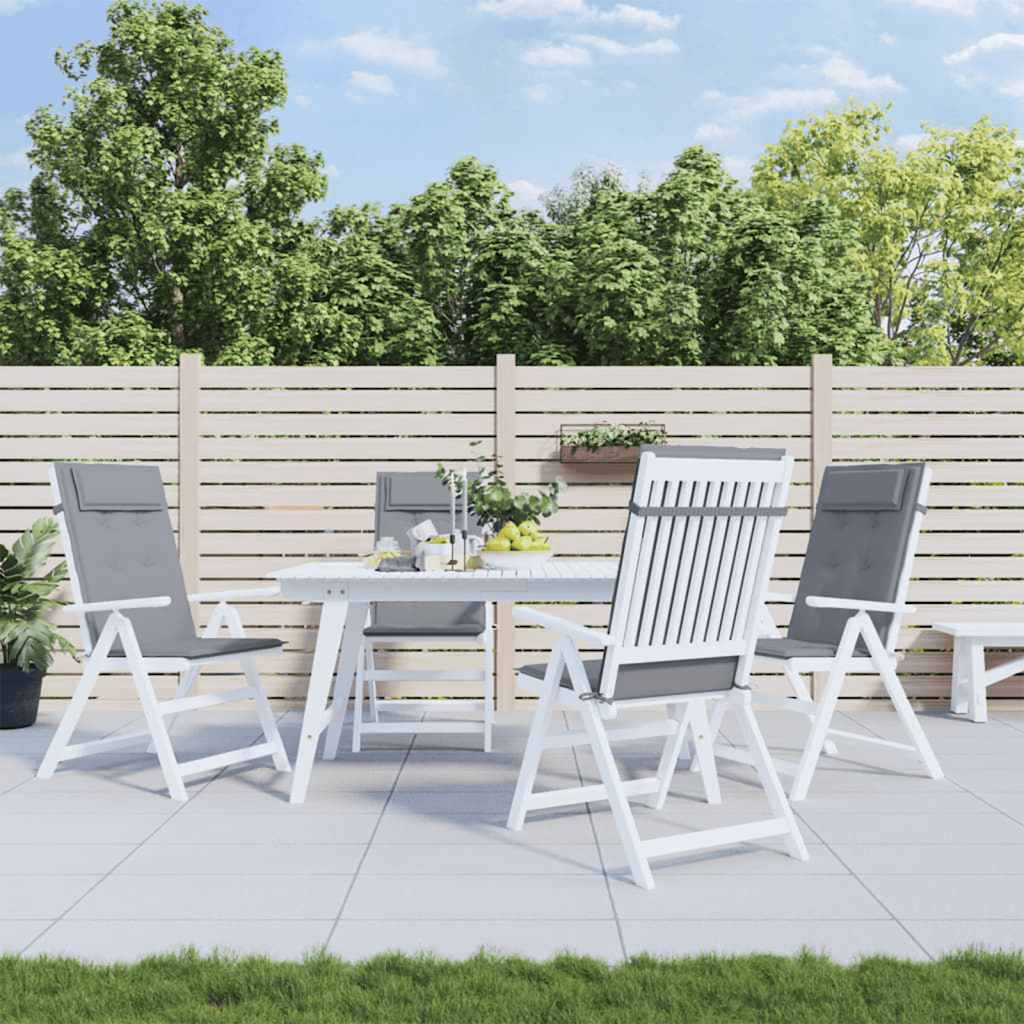 vidaXL Μαξιλάρια Καρέκλας με Πλάτη 6 τεμ. Γκρι από Ύφασμα Oxford