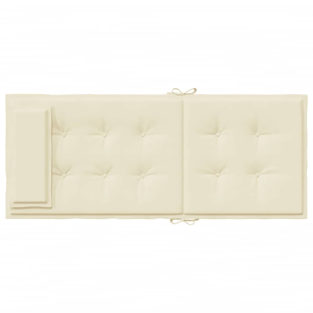 vidaXL Μαξιλάρια Καρέκλας με Πλάτη 2 τεμ. Κρεμ από Ύφασμα Oxford