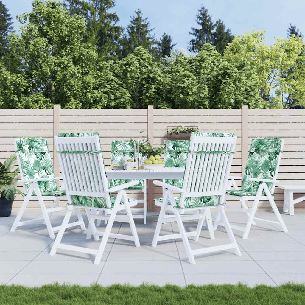 vidaXL Μαξιλάρια Καρέκλας με Ψηλή Πλάτη 6 τεμ. Σχ. Φύλλα Ύφασμα Oxford