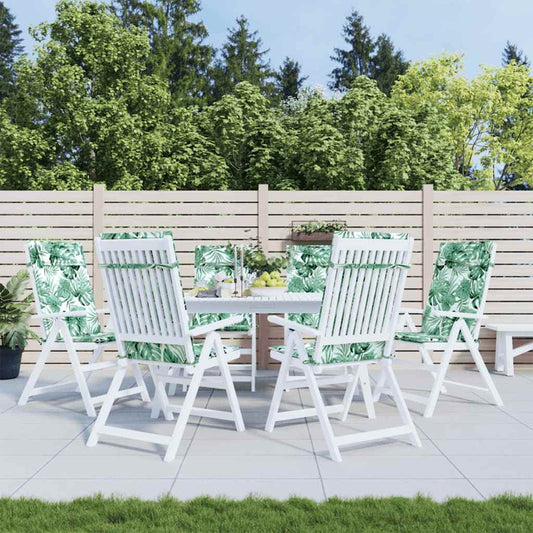 vidaXL Μαξιλάρια Καρέκλας με Ψηλή Πλάτη 6 τεμ. Σχ. Φύλλα Ύφασμα Oxford