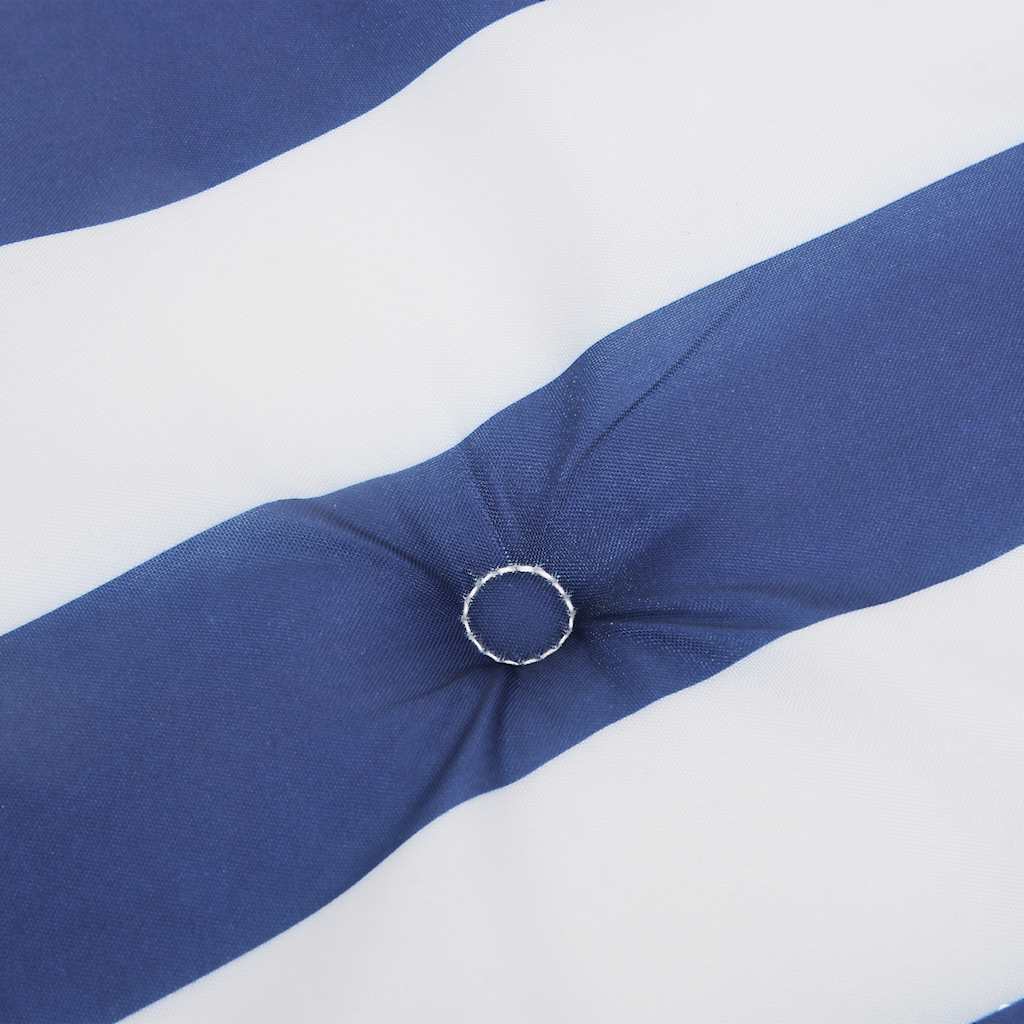 vidaXL Μαξιλάρια Καρέκλας με Πλάτη 4 τεμ. Μπλε&Λευκά Ριγέ Υφ. Oxford