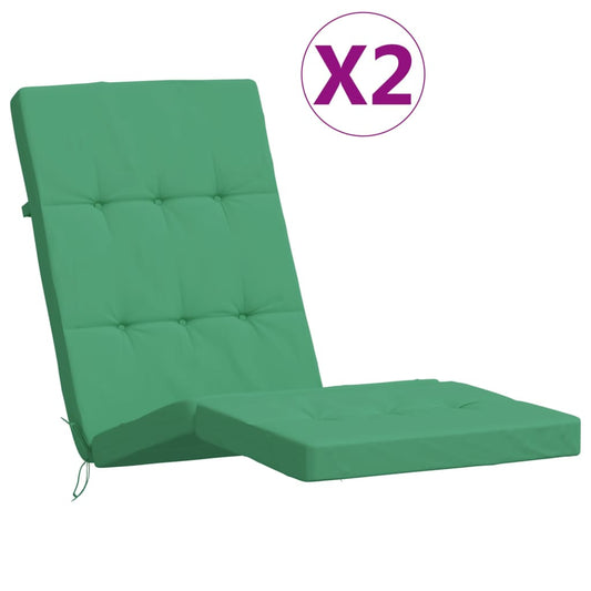 vidaXL Μαξιλάρια Ξαπλώστρας 2 τεμ. Πράσινα από Ύφασμα Oxford