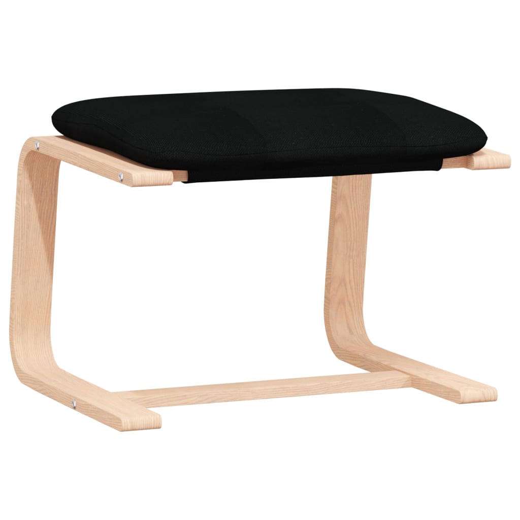 vidaXL Πολυθρόνα Relax Μαύρο Υφασμάτινη με Υποπόδιο