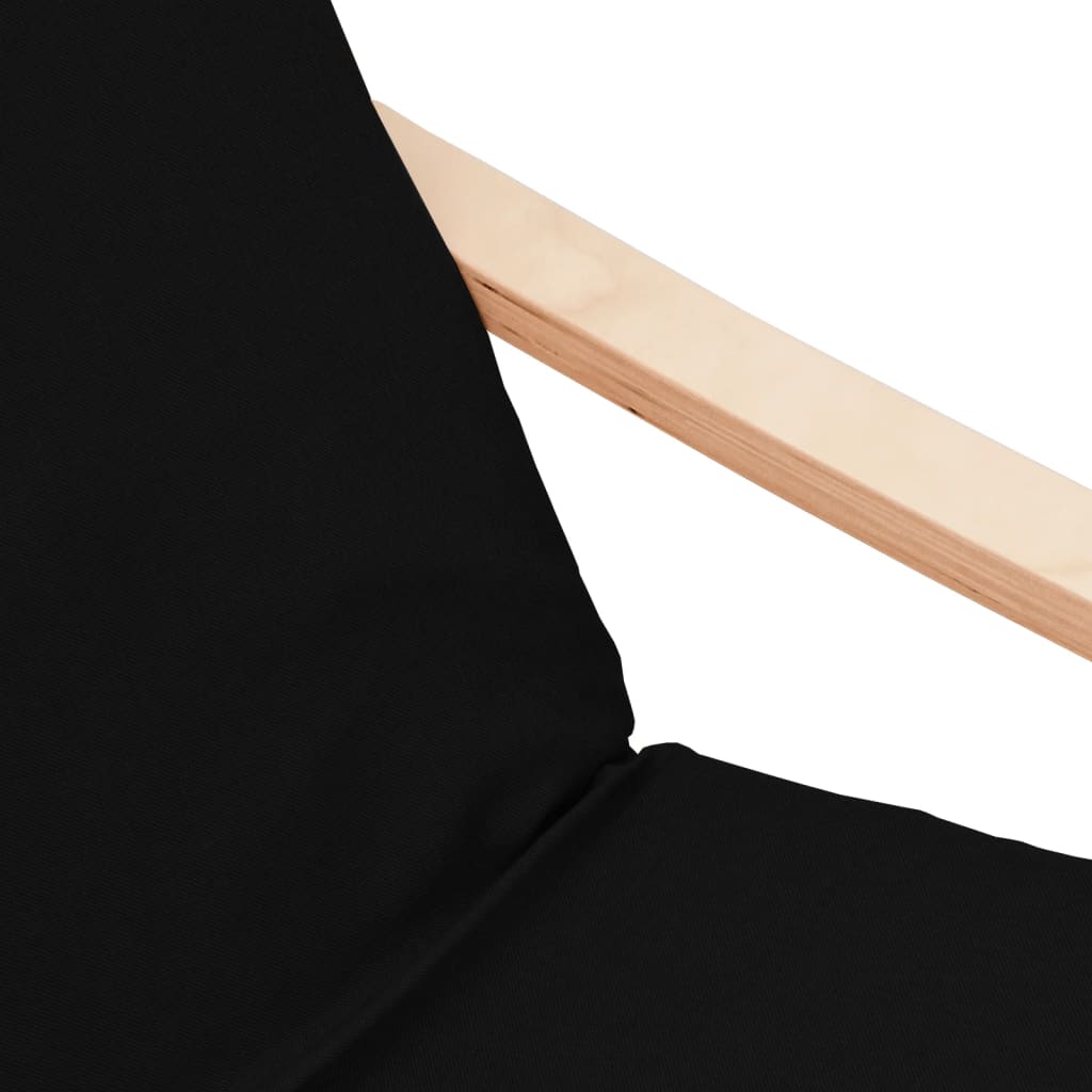 vidaXL Πολυθρόνα Relax Μαύρο Υφασμάτινη με Υποπόδιο