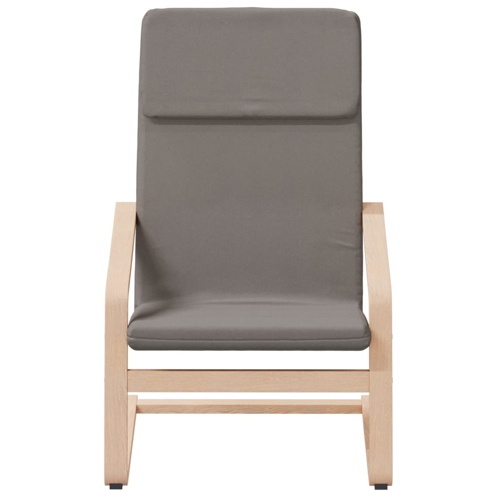 vidaXL Πολυθρόνα Relax Taupe Υφασμάτινη με Υποπόδιο