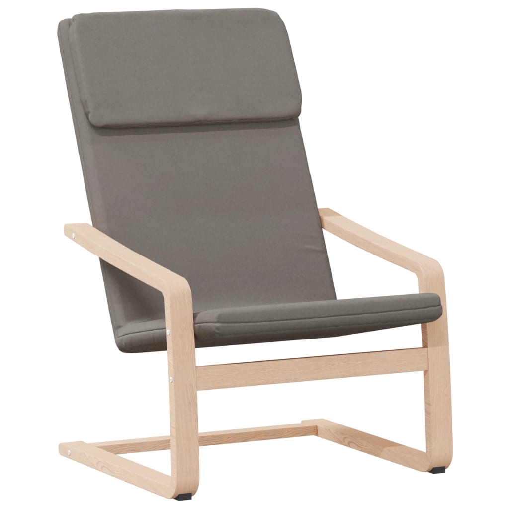 vidaXL Πολυθρόνα Relax Taupe Υφασμάτινη με Υποπόδιο