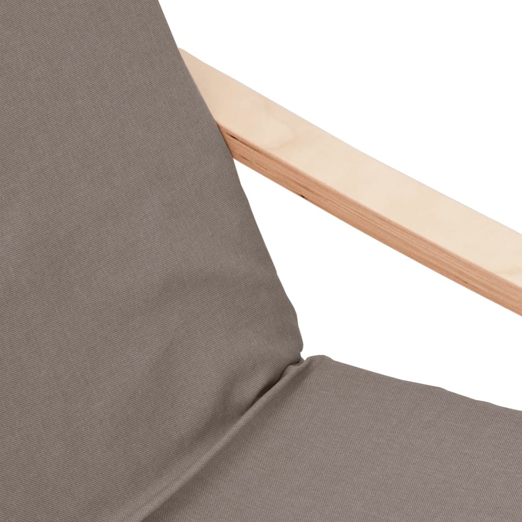 vidaXL Πολυθρόνα Relax Taupe Υφασμάτινη με Υποπόδιο