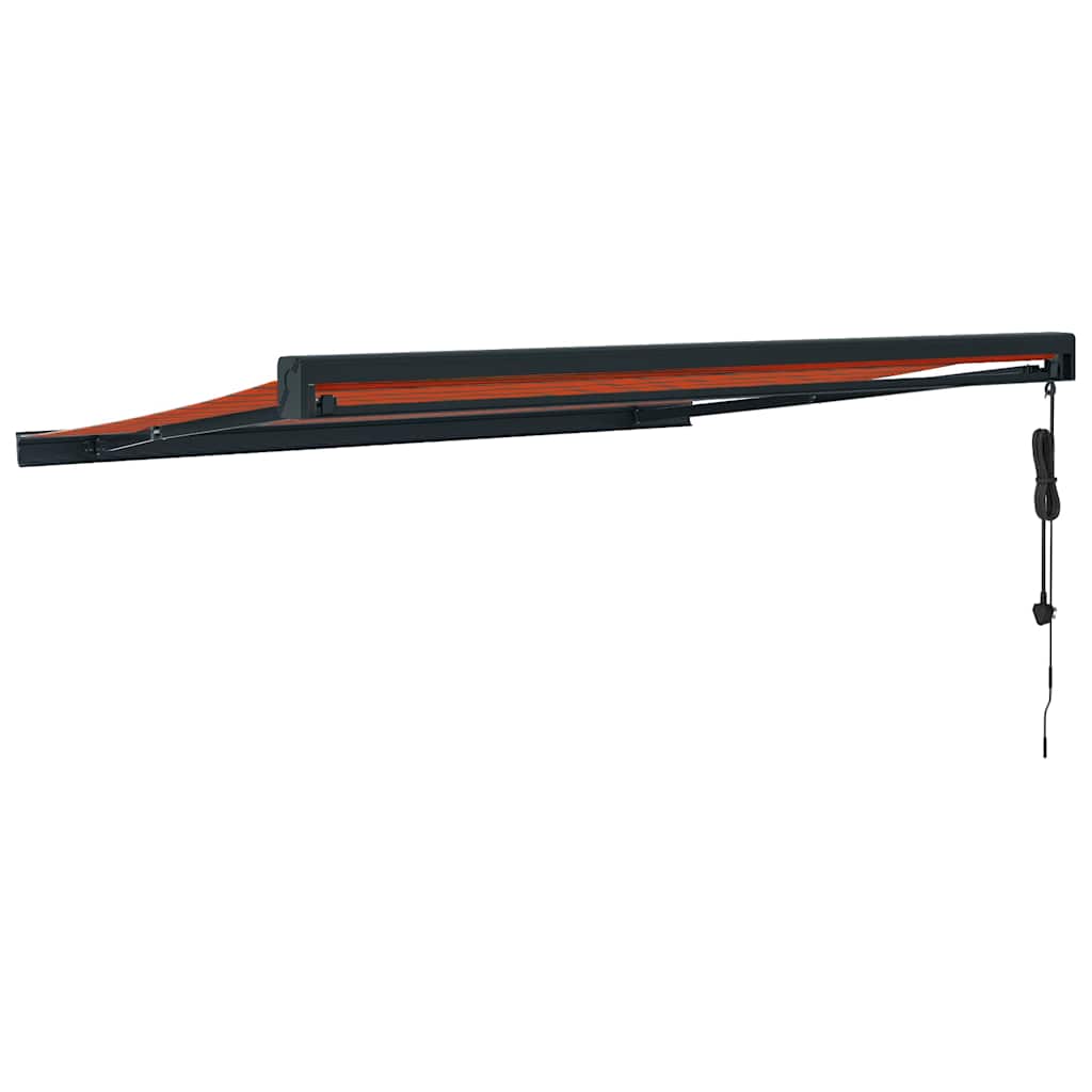 vidaXL Τέντα Πτυσσόμενη Πορτοκαλί / Καφέ 3 x 2,5 μ. Ύφασμα / Αλουμίνιο