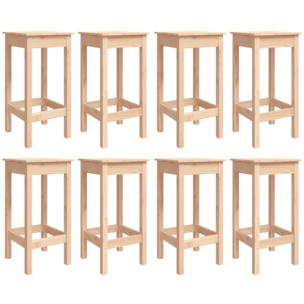 vidaXL Σετ Επίπλων Μπαρ Κήπου 9 Τεμαχίων από Μασίφ Ξύλο Πεύκου