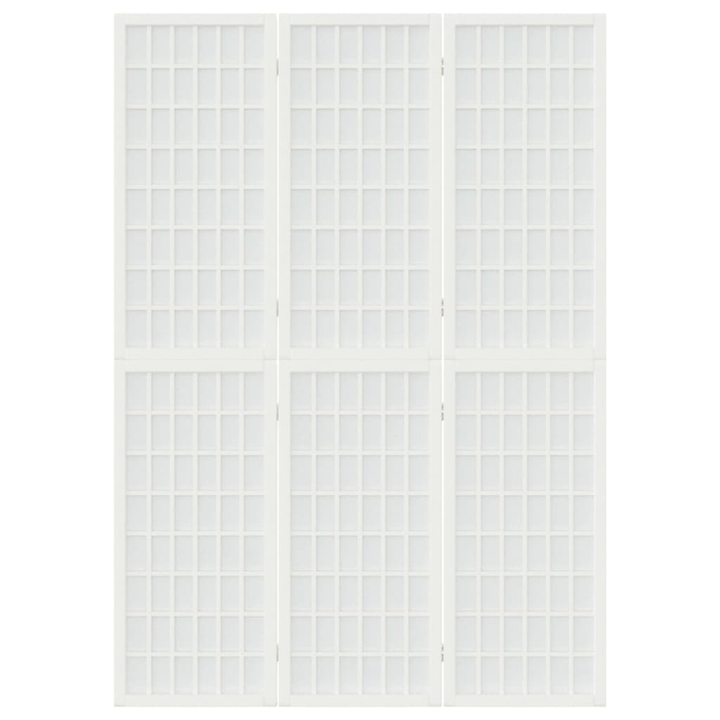 vidaXL Παραβάν Ιαπωνικού Στιλ με 3 Πάνελ Πτυσσόμενο Λευκό 120x170 εκ.